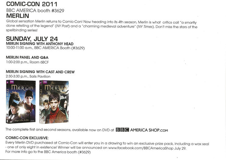 Comic Con (2011) Flyer Side 2