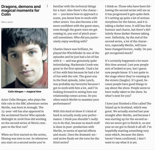 Belfast Telegraph (Jan 2010)