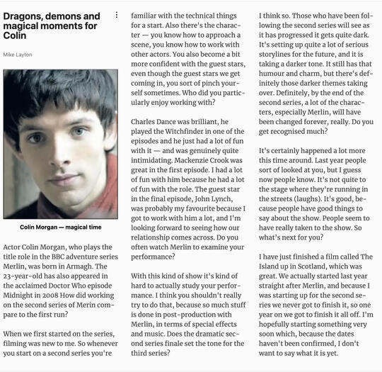 Belfast Telegraph (Jan 2010)