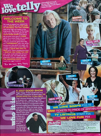 Daily Mirror We Love Telly (Sep 2008)