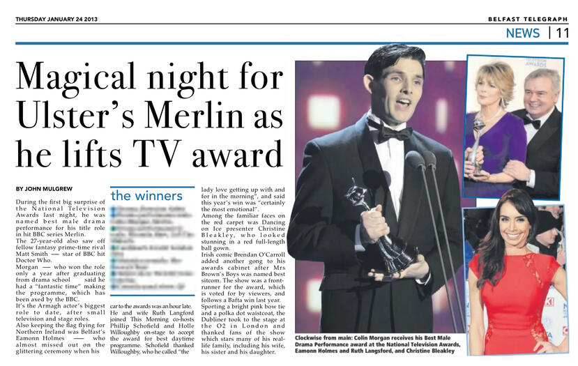 Belfast Telegraph (Jan 2013)